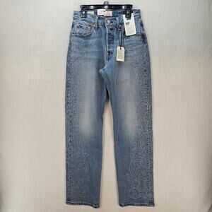 LEVI'S 501 X BEYONCE CURVE JEANS 26X30 WESTERN CRYSTAL NWT $150